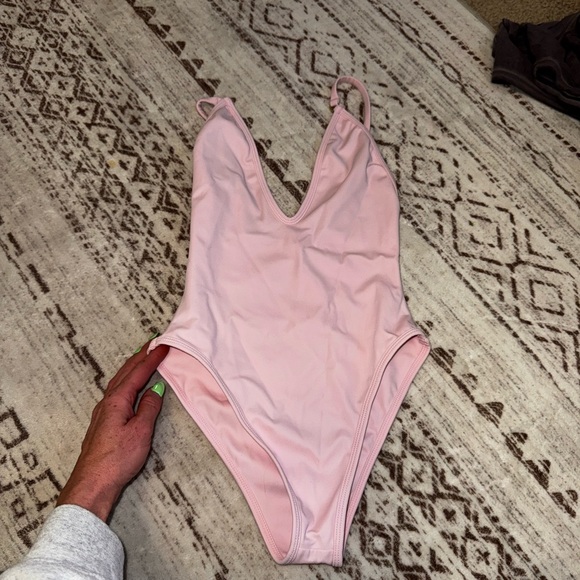Elegant Pink One-Piece Swimsuit - Picture 3 of 10